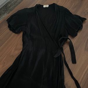 Nation Black, wrap around dress,longer in the back. Light weight.